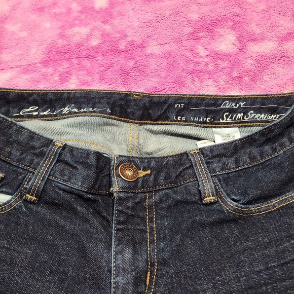 Eddie Bauer Denim - Eddie Bauer Women Jeans Size 10 Slightly Curvy Slim Straight Blue Denim